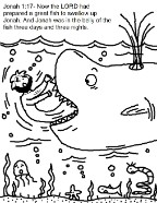 Jonah and the whale coloring pages